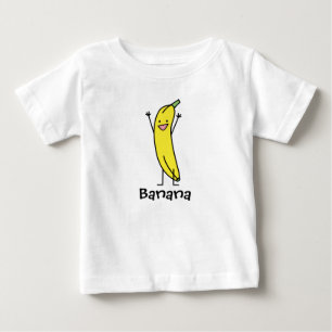 Camiseta De Bebé Plátano que es feliz, celebrando y animando