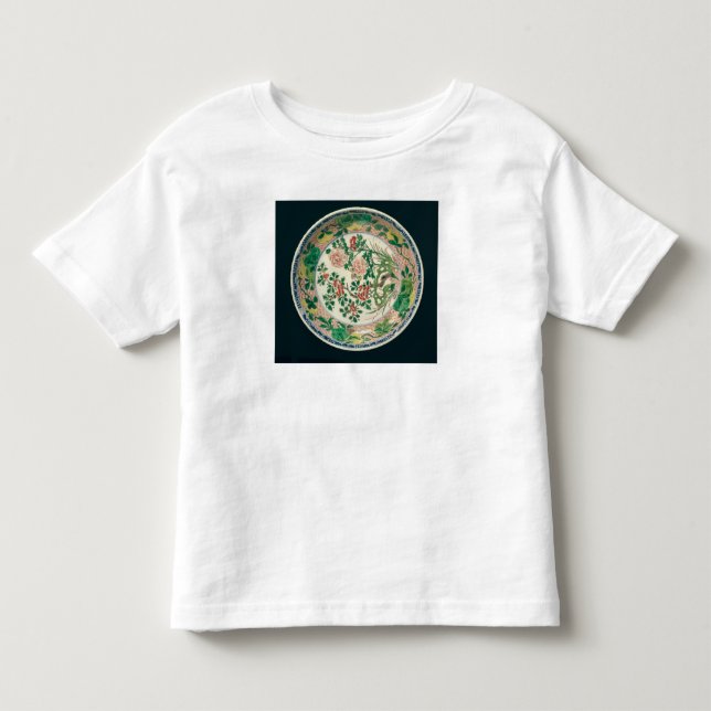 Camiseta De Bebé Plato con la decoración del verte del famille (Anverso)