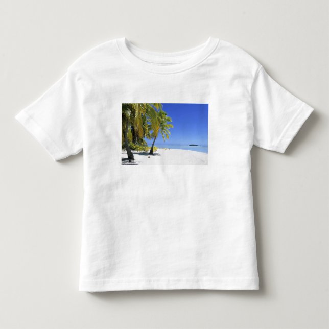 Camiseta De Bebé Playa bordeada de palmeras Islas Cook 3 (Anverso)