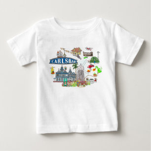 Camiseta De Bebé Playa Carlsbad Ciudad Diversión