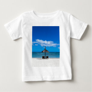 Camiseta De Bebé Playa de arena blanca dominada por Flic en Flac Ma