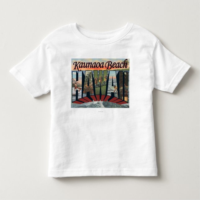 Camiseta De Bebé Playa de Kaunaoa, Hawaii - escenas grandes de la (Anverso)