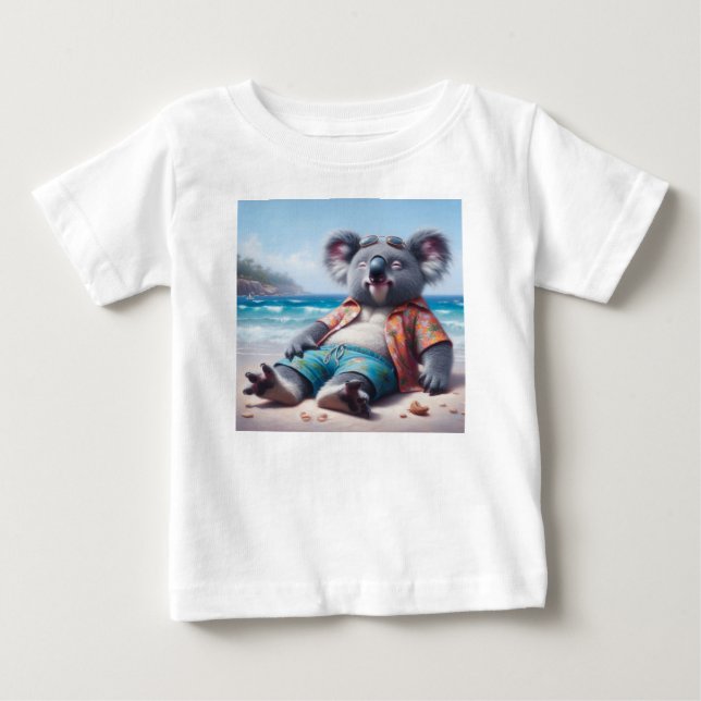 Camiseta De Bebé Playa de Koala (Anverso)