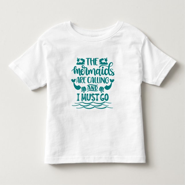 Camiseta De Bebé Playa de Mermaid | Las Sirenas Están Llamando (Anverso)
