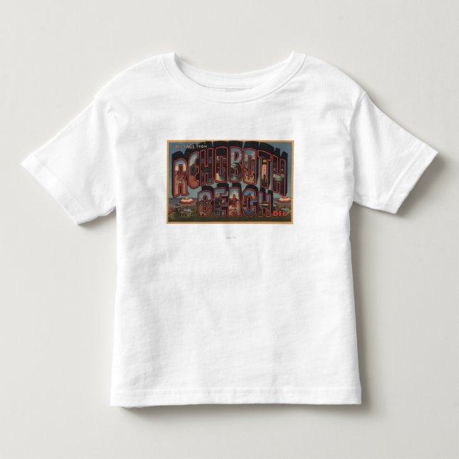 Camiseta De Bebé Playa de Rehoboth, Delaware - escenas grandes de (Anverso)