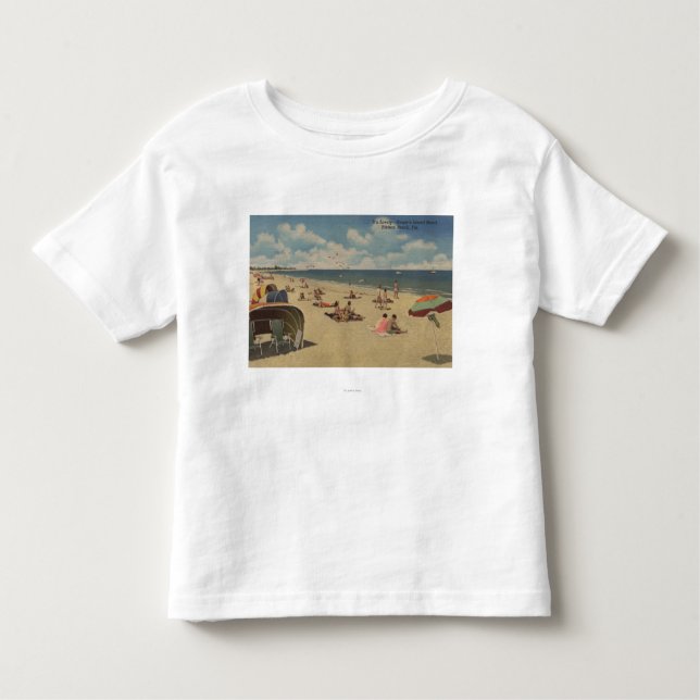 Camiseta De Bebé Playa de Riviera, la Florida - Sunbathers en la (Anverso)