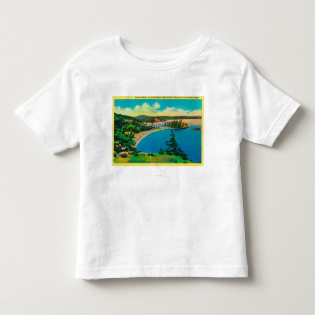Camiseta De Bebé Playa de Rosario en las islas de San Juan, (Anverso)