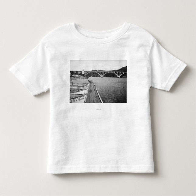 Camiseta De Bebé Playa del oro, muelles de Oregon y puente sobre (Anverso)