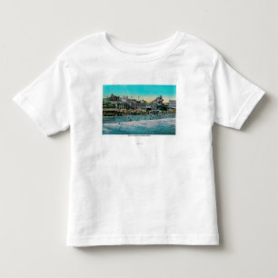 Camiseta De Bebé Playa delante de la casa del baño, Long Beach