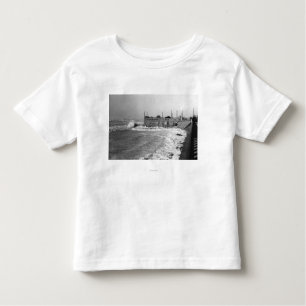 Camiseta De Bebé Playa, onda de Oregon Sou Wester y cambio
