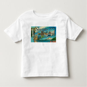 Camiseta De Bebé Playa, Oregon - escenas grandes 2 de la letra
