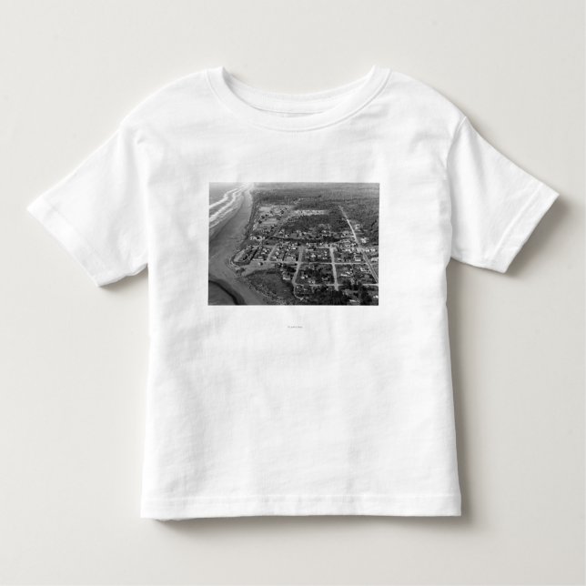 Camiseta De Bebé Playa pacífica, WA - fotografía de la visión aérea (Anverso)