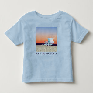 Camiseta De Bebé Playa Santa Mónica   Los Ángeles, California