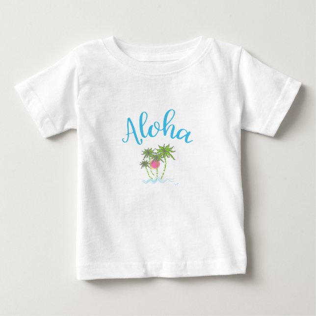 Camiseta De Bebé Playas de Aloha, Guay de vacaciones en Hawái (Anverso)