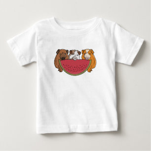 Camiseta De Bebé Playas de Guinea y Ilustracion de sandía