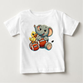 Camiseta De Bebé Playas: Elefante Personalizado y pato