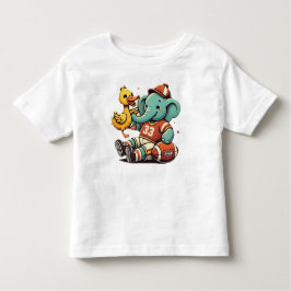 Camiseta De Bebé Playas: Elefante Personalizado y pato