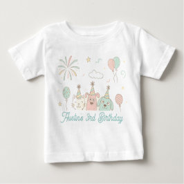 Camiseta De Bebé Playful Sweet and Three Birthday