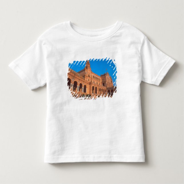 Camiseta De Bebé Plaza de España en Sevilla, España. (Anverso)