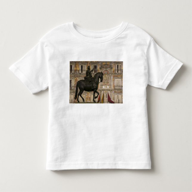 Camiseta De Bebé Plaza Mayor con estatua de Filipe III, Madrid, (Anverso)