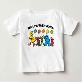 Camiseta De Bebé Plaza Sésamo | Cumpleaños Chica