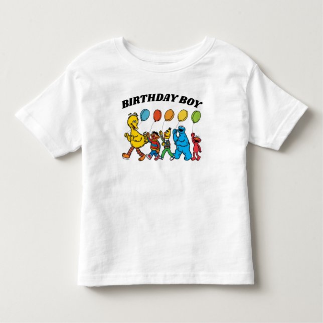 Camiseta De Bebé Plaza Sésamo | Cumpleaños del niño (Anverso)