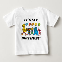 Camiseta De Bebé Plaza Sésamo | Es mi cumpleaños