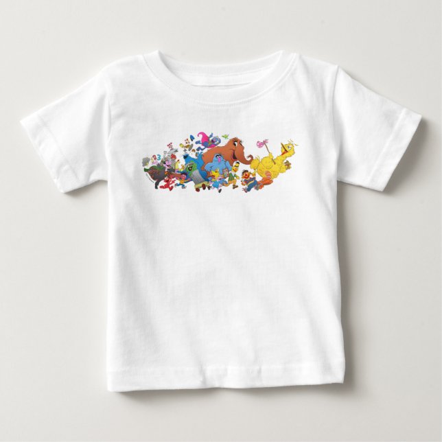 Camiseta De Bebé Plaza Sésamo! Ilustracion de caracteres (Anverso)