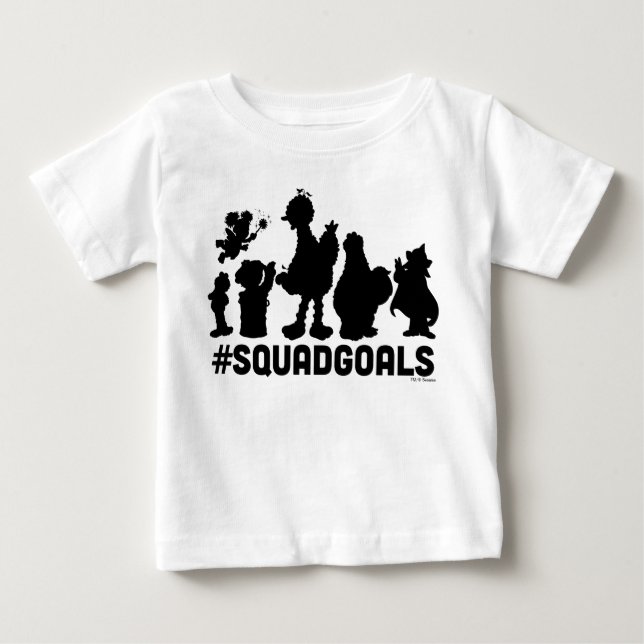 Camiseta De Bebé Plaza Sésamo - #SquadGoals (Anverso)