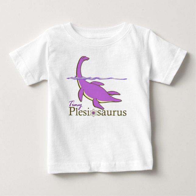 Camiseta De Bebé Plesiosaurus minúsculo, púrpura (Anverso)