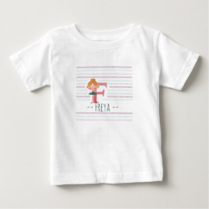 Camiseta De Bebé Plink Bailarina Linda Letra F Toddler 