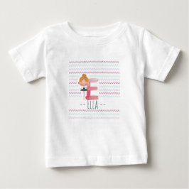 Camiseta De Bebé Plink Cute Ballerina Letter E Toddler 