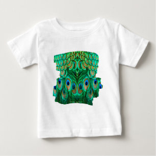 Camiseta De Bebé Plumas de Pavo Real Gloriosas