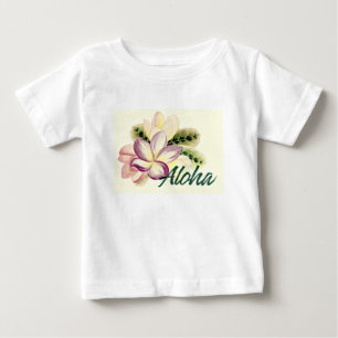 Camiseta De Bebé Plumeria Aloha