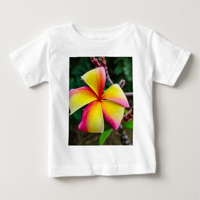 Camiseta De Bebé Plumeria rubra (Anverso)