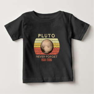 Camiseta De Bebé plutonio nunca olvida, eris, luna, astronomía, ast