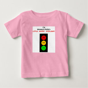 Camiseta De Bebé Poca luz de parada cambiante de la mamá y del pap