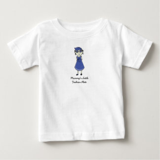 Camiseta De Bebé Poca placa de la moda de la mamá