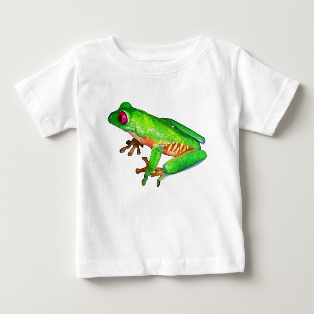 Camiseta De Bebé Poca rana arbórea verde (Anverso)
