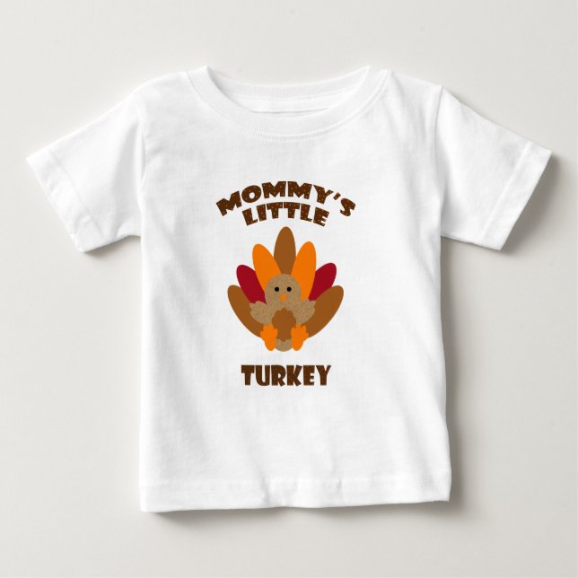Camiseta De Bebé Poca Turquía de la mamá (Anverso)