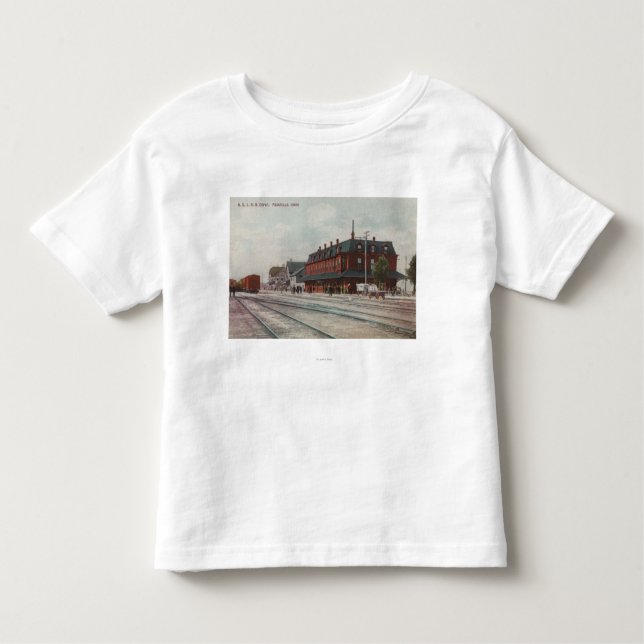 Camiseta De Bebé Pocatello, identificación - trenes y gente (Anverso)
