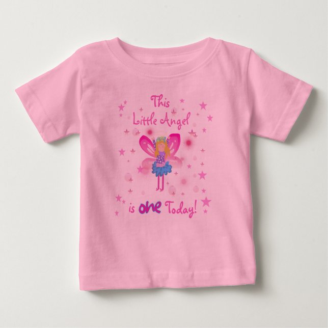 Camiseta De Bebé Poco 1r cumpleaños del ángel (Anverso)
