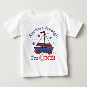 Camiseta De Bebé Poco 1r cumpleaños del velero