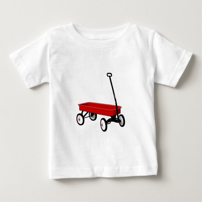 Camiseta De Bebé Poco carro rojo (Anverso)