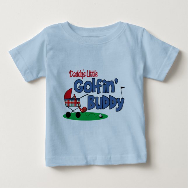 Camiseta De Bebé Poco compinche de Golfin del papá (Anverso)