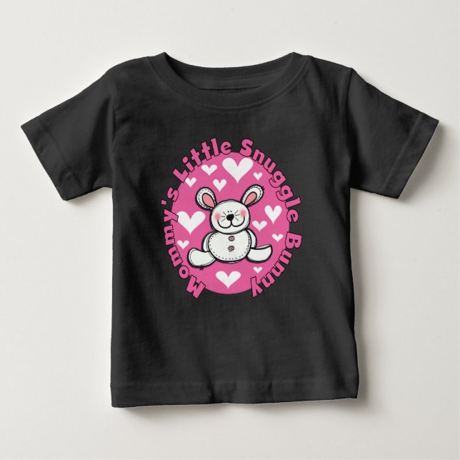 Camiseta De Bebé Poco conejito del Snuggle de la mamá (Anverso)