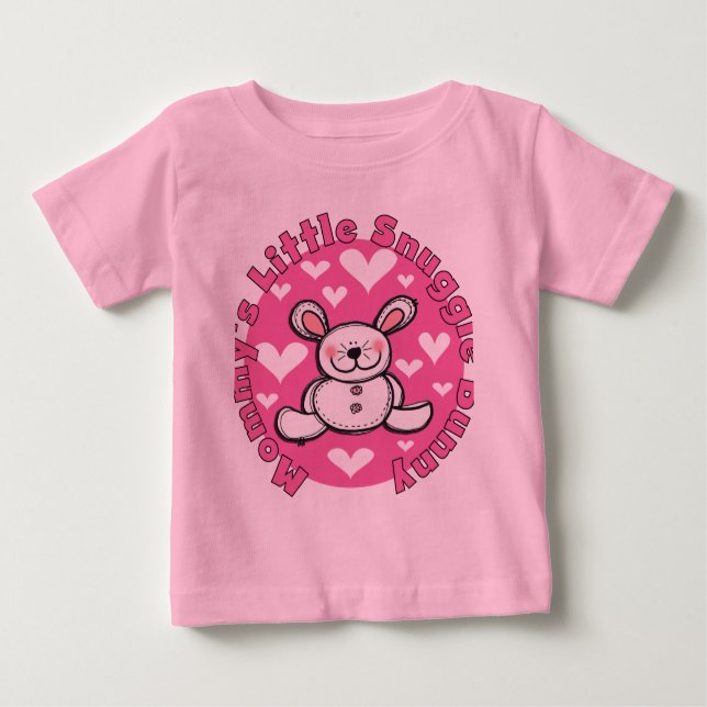 Camiseta De Bebé Poco conejito del Snuggle de la mamá (Anverso)