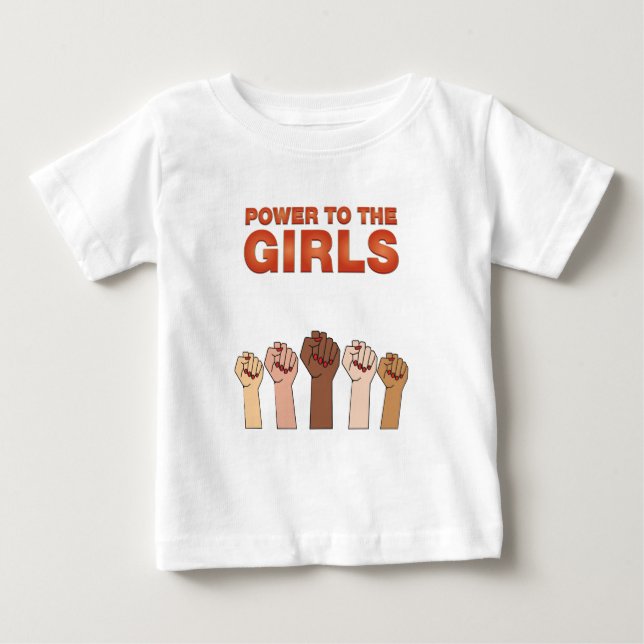 Camiseta De Bebé Poder chica Mujeres Empoderamiento De Fuertes Chic (Anverso)
