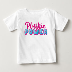 Camiseta De Bebé Poder Cute Kawaii Pink Blue Plushie