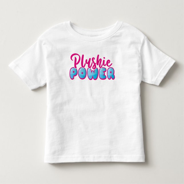 Camiseta De Bebé Poder Cute Kawaii Pink Blue Plushie (Anverso)